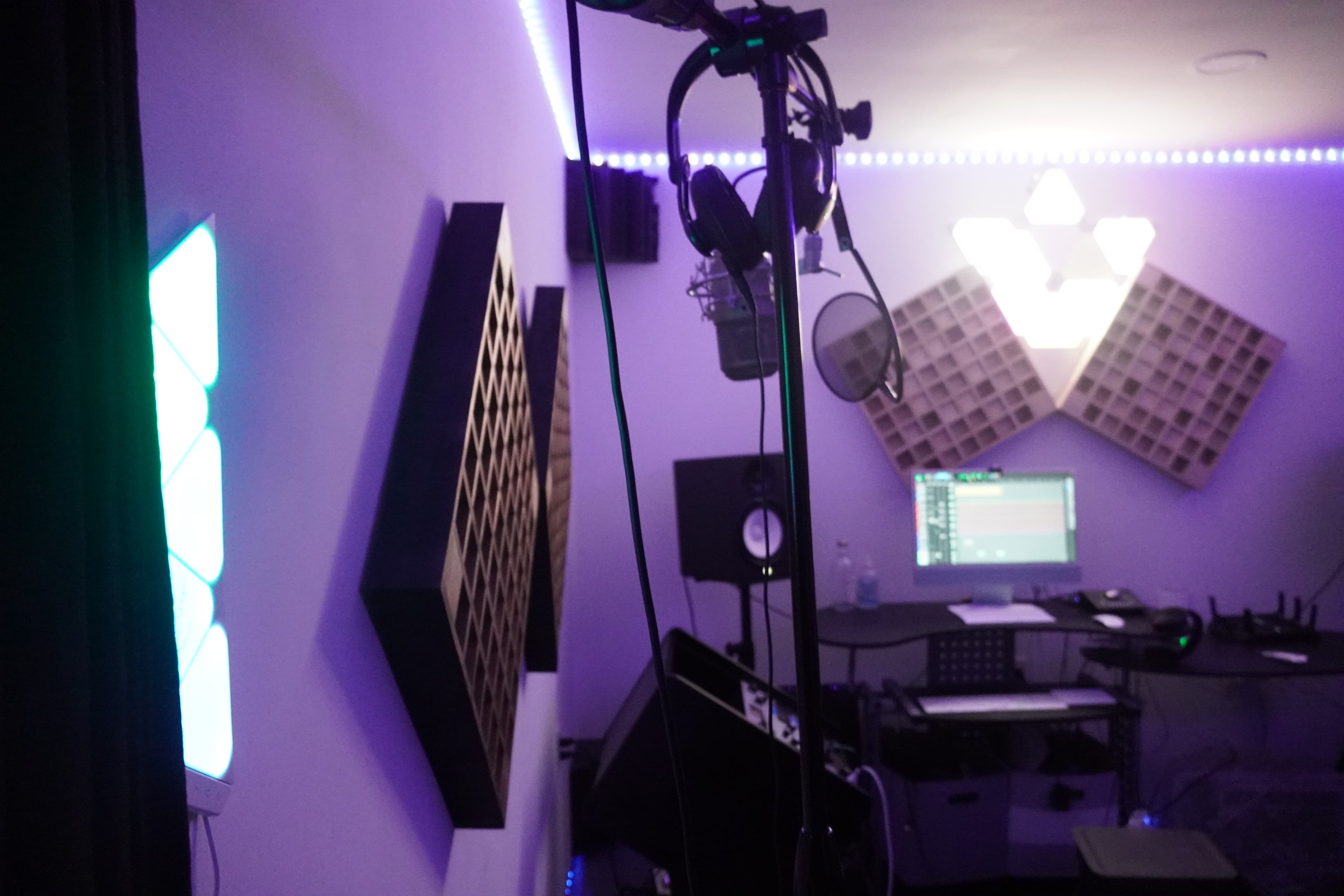Recording setup in the Contrast Productions studio